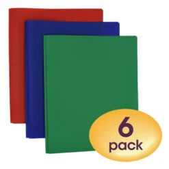 Smead Poly Two-Pocket Folder With Tang Style Fasteners, Letter Size, Assorted Colors, 6 Per Pack (87745) -Office Supplies GUEST 4d709c44 87d6 476b 8711 f7c874d024f8