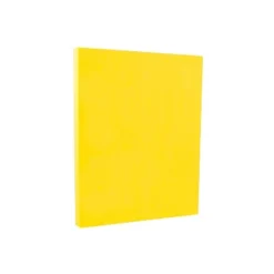 JAM Paper Colored 65lb Cardstock 8.5 X 11 Coverstock Yellow Recycled 104018B