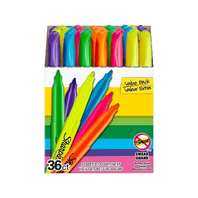 Sharpie Stick Highlighter Chisel Tip Assorted 36/Pack (2133497) 2 Sharpie Stick Highlighter Chisel Tip Assorted 36/Pack (2133497) - Image 2