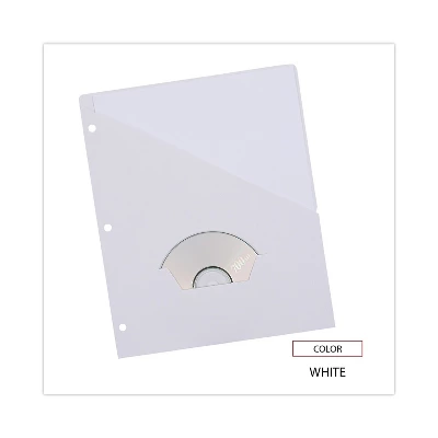 Universal Slash-Cut Pockets For Three-Ring Binders Jacket Letter 11 Pt. White 10/Pack 61687 6 Universal Slash-Cut Pockets For Three-Ring Binders Jacket Letter 11 Pt. White 10/Pack 61687 - Image 6