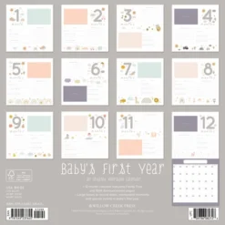 Willow Creek Press Undated Wall Calendar 12"x12" Baby's First Year