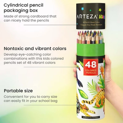 Arteza Kids Colored Triangular Pencils, Scented - 24 Piece 4 Arteza Kids Colored Triangular Pencils, Scented - 24 Piece - Image 4
