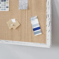 Emma And Oliver Wall Mount Linen Board With Wooden Push Pins -Office Supplies GUEST 550bc448 9ead 4c0c 876c 897ce5cf407a