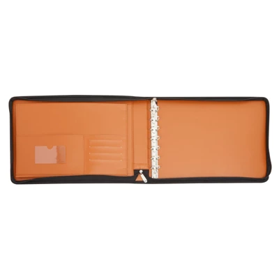 Stockroom Plus Brown 7 Ring Business Checkbook Binder With Zipper For Checks, PU Leather, 15 X 11 X 2 In 6 Stockroom Plus Brown 7 Ring Business Checkbook Binder With Zipper For Checks, PU Leather, 15 X 11 X 2 In - Image 6