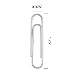 Staples Smooth Paper Clips Jumbo Silver 100/Box 10 Boxes/Pack (A7026605/72578) ST72578/A70266 -Office Supplies GUEST 5598ee0f d8f3 4b91 8515 5d999592fb0c