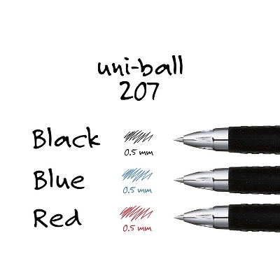 Uni-ball Uniball 207 Retractable Gel Pens Micro Point 0.5mm Red Ink Dozen (61257) 6 Uni-ball Uniball 207 Retractable Gel Pens Micro Point 0.5mm Red Ink Dozen (61257) - Image 6