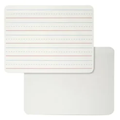 6pk 9" X 12" Dry Erase Boards 2-Sided Lined/Plain - Charles Leonard