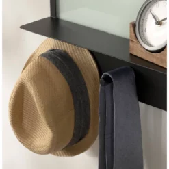 29.92" X 17.91" Decatur Hanging Wall Organizer With Hooks Black - Kate & Laurel All Things Decor -Office Supplies GUEST 5808fe70 d89a 42f0 87fa 563407c4aef9