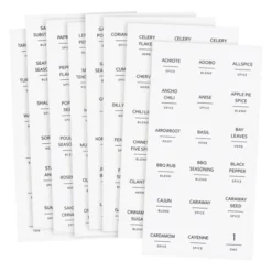 Talented Kitchen 144 Spice Labels Stickers, White Spice Jar Labels Preprinted For Spice Jar Lids, Seasoning Herbs Spice Rack Organization, Round 1.5in -Office Supplies GUEST 58f50503 747f 42eb b4e5 ae2281c0941e
