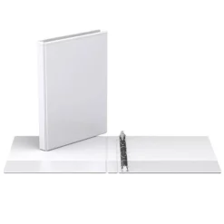 0.625" Premium Round Ring Binder 6pk Customizable View White - Easyview