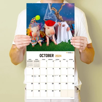 TF Publishing 2024 Wall Calendar 12"x12" Playful Pigs 3 TF Publishing 2024 Wall Calendar 12"x12" Playful Pigs - Image 3