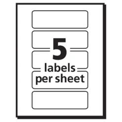 Avery Removable Labels Rectangle 1"x3" Fluorescent Asst. 05481