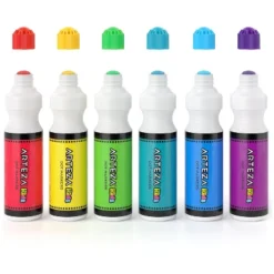 Arteza Kids Dot Markers 75ml, Alphabet/Numbers/Shapes Book, 7 Pieces