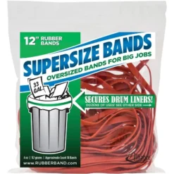 Alliance Supersize Bands 12" 18/PK Red 08994