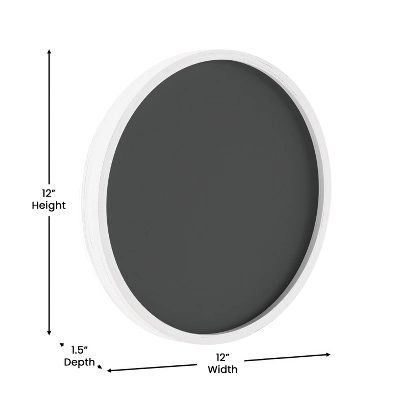 Emma And Oliver Round Wall Mounted Magnetic Chalkboards With Eraser And Chalk, Set Of 2 6 Emma And Oliver Round Wall Mounted Magnetic Chalkboards With Eraser And Chalk, Set Of 2 - Image 6