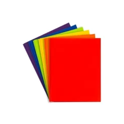 JAM Paper Two-Pocket School Folders With 3 Fasteners Assorted Colors 385GCASSRT
