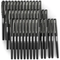 Arteza Set Of Permanent Markers, Black, Ultra Fine - 40 Pack