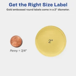 Avery Round Labels 2" Dia Gold Foil 96/Pack 22831 -Office Supplies GUEST 60f55ecf 9ac2 4e2a 8ee0 582ff6fdebd5
