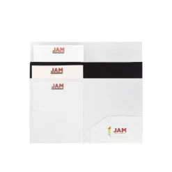 JAM Paper Heavy Duty Plastic Two-Pocket School Folders Assort Business Colors 383HBAASST