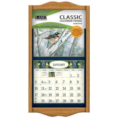 Undated Calendar Frame Pine Classic Solid Oak - Lang 2 Undated Calendar Frame Pine Classic Solid Oak - Lang - Image 2