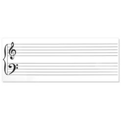 Bright Creations Magnetic Dry Erase Music Staff Whiteboard Sheet, Laminated Poster 45.5" Long -Office Supplies GUEST 6267964e 1cf0 42a8 9c94 196579358673