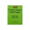 JAM Paper 3 Hole Punch 24lb Colored Paper 8.5 X 11 Ultra Lime Green 100 Sheets/Pack (354428160)
