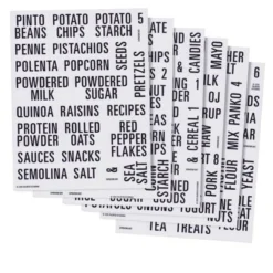 Talented Kitchen 224 Pieces Pantry Labels For Kitchen Canisters, Preprinted Black Font On Clear Stickers For Food Storage Containers -Office Supplies GUEST 62b70ae5 a29f 4a3a ad9b 0956d172ffe8
