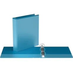 1.5" Premium Round Ring Binder 6pk Customizable View Turquoise Blue - Easyview