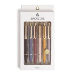 U Brands 6ct Ballpoint Pens Soft Touch Monterey Cottage Core