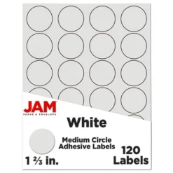 JAM Paper Circle Sticker Seals 1 2/3" 120ct -Office Supplies GUEST 6912fba5 5d8f 4764 9bf0 ba2aa8e9329a