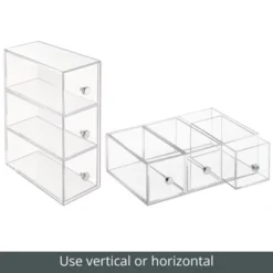 MDesign Plastic Stackable Desktop Storage For Office, 3 Drawers, 2 Pack - Clear 10 MDesign Plastic Stackable Desktop Storage For Office, 3 Drawers, 2 Pack - Clear -Office Supplies GUEST 69b49f0e 3466 4a3d aa86 a42f2bc97771