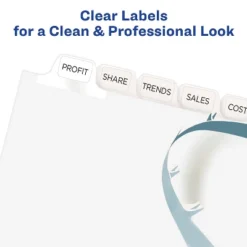 Avery Print & Apply Clear Label Dividers W/White Tabs 12-Tab Letter 5 Sets 11429 -Office Supplies GUEST 6cc57596 37f3 4315 9830 5b518cbe1bcc