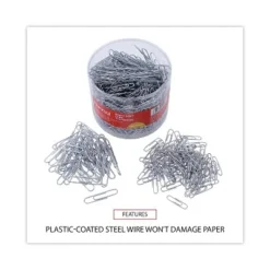 Universal Plastic-Coated Paper Clips No. 1 Clear/Silver 1000/Pack 21001 -Office Supplies GUEST 6cc8c21e 6af4 4d50 baab 3901bd0dc4e3