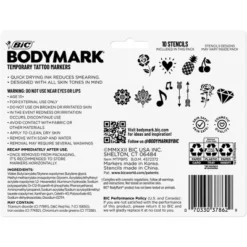 BodyMark By Bic 5pk Pastel Blister Tattoo Marker
