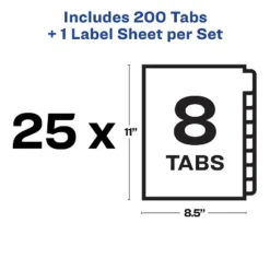 Avery Print & Apply Clear Label Unpunched Dividers 8-Tab Ltr 25 Sets 11444 -Office Supplies GUEST 72b736b3 b515 4f4b 9c20 3852bf27610e