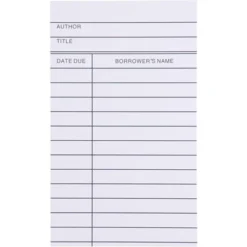 Paper Junkie 250 Pack Blank Library Cards For School Book Checkouts, CDs, DVDs, Vinyl Records, Classroom Supplies, White, 3 X 5 In -Office Supplies GUEST 73540952 1450 41b6 ac5e 19d724a3ba79