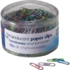 Officemate Translucent Paper Clips Vinyl Small 600/Tub BE/PE/GN/RD/SR 97211