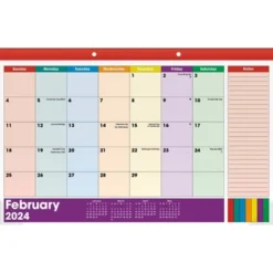 Trends International Inc. 2023-24 Desktop Calendar 11.43"x17" Color Block