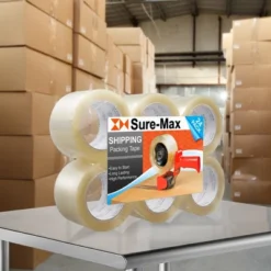 Sure-Max Extra-Wide Shipping & Packing Tape (3" X 110 Yard/330' Each) - Moving & Adhesive Carton Sealing - 2.0mil Clear - 24 Rolls -Office Supplies GUEST 75e70d9e 2d8d 4a7c 8e59 1560bdf1ba4d