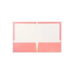 JAM Paper Laminated Two-Pocket Glossy Presentation Folders Baby Pink 31225348A
