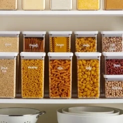 Talented Kitchen 375 Pantry Labels For Food Containers, Preprinted Clear Kitchen Food Labels For Organizing, White Script Stickers, Water Resistant -Office Supplies GUEST 782811c5 59cd 451e a8a7 4b4b680df6b7