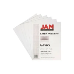 JAM Paper Two-Pocket Textured Linen Business Folders White 95448D -Office Supplies GUEST 7a840159 eba9 4a97 9d63 6a5a3ef7a0f0