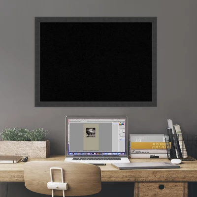Amanti Art Cork Board Wood Framed Mezzanotte Black Bulletin Board, Organization Board, Pin Board 6 Amanti Art Cork Board Wood Framed Mezzanotte Black Bulletin Board, Organization Board, Pin Board - Image 6