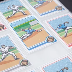 Bright Creations 9 Pocket Trading Card Binder With Removable Sleeves, Holds Up To 540 Cards, 14 X 11 In, Black & Gold Faux Leather -Office Supplies GUEST 7b0d984e 191a 44c4 bd21 67adda77262d