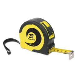 Boardwalk Easy Grip Tape Measure 25 Ft Plastic Case Black And Yellow 1/16" Graduations TAPEM25 -Office Supplies GUEST 7e754ffd a47c 4ce4 9e6c 0e1afd101f1e
