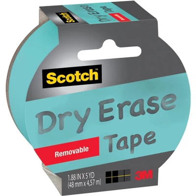 Scotch Dry Erase Removable Tape, 1.88 Inches X 5 Yards, Blue 2 Scotch Dry Erase Removable Tape, 1.88 Inches X 5 Yards, Blue - Image 2