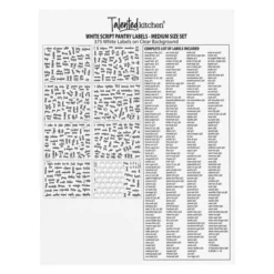 Talented Kitchen 375 Pantry Labels For Food Containers, Preprinted Clear Kitchen Food Labels For Organizing, White Script Stickers, Water Resistant -Office Supplies GUEST 86962598 897c 4b4d b598 f68fb79ab312