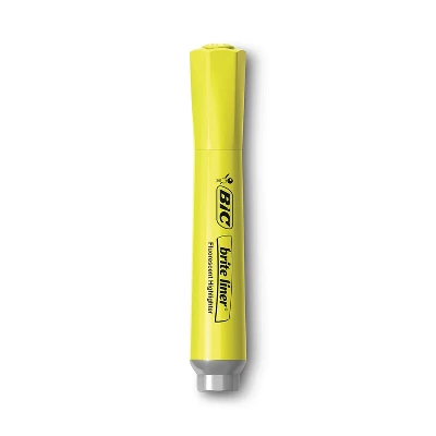 BIC Tank-Style Highlighter Chisel Tip Fluorescent Yellow 36/Pack BLMG36YEL 2 BIC Tank-Style Highlighter Chisel Tip Fluorescent Yellow 36/Pack BLMG36YEL - Image 2