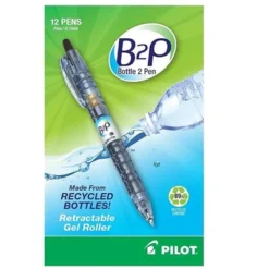 Pilot B2P Retractable Gel Pens Fine Point Black Ink Dozen (31600) 862274 -Office Supplies GUEST 8e73de89 e8f3 4142 b63f e10a275e1b41