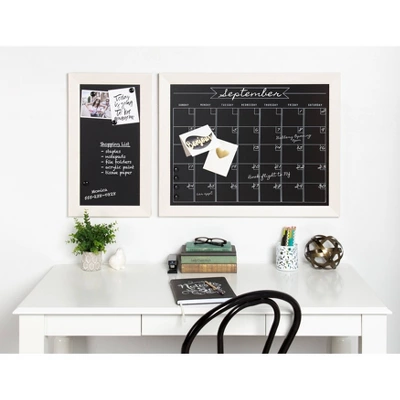 29" X 23" Beatrice Framed Magnetic Chalkboard Calendar White - DesignOvation 4 29" X 23" Beatrice Framed Magnetic Chalkboard Calendar White - DesignOvation - Image 4